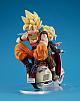 MegaHouse Desktop Real McCoy EX Dragon Ball Z Super Saiyan Son Goku & Super Saiyan Son Gohan & Bike Plastic Figure gallery thumbnail