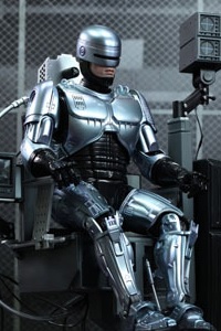 Hot Toys Movie Masterpiece DIECAST Robocop with Docking Chair 1/6 Action Figure